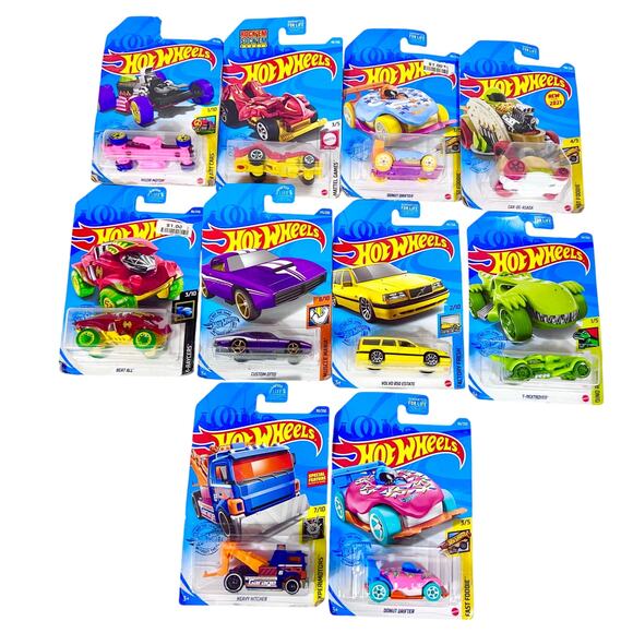Hot Wheels Carded Lot Of 10 Various Years No Duplicates Toy Cars New (C) - Picture 1 of 6
